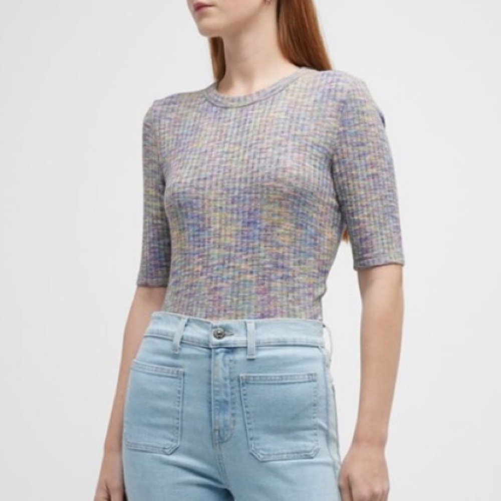 Veronica Beard Larke Ribbed Tee
